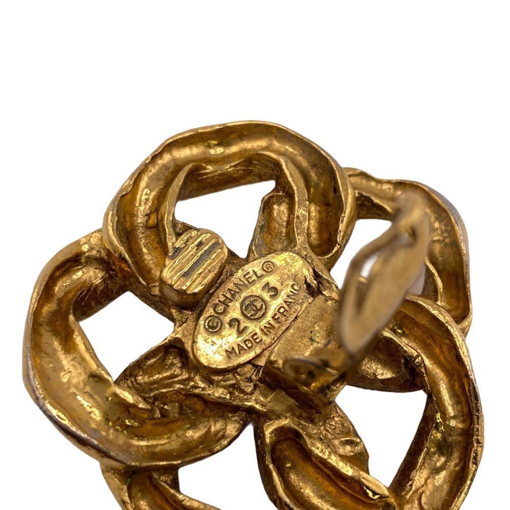 CHANEL 23 Coco Mark Earrings Gold Ladies - Picture 12 of 12